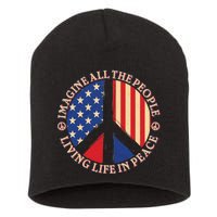 American Peace: People Living life In Peace Short Acrylic Beanie