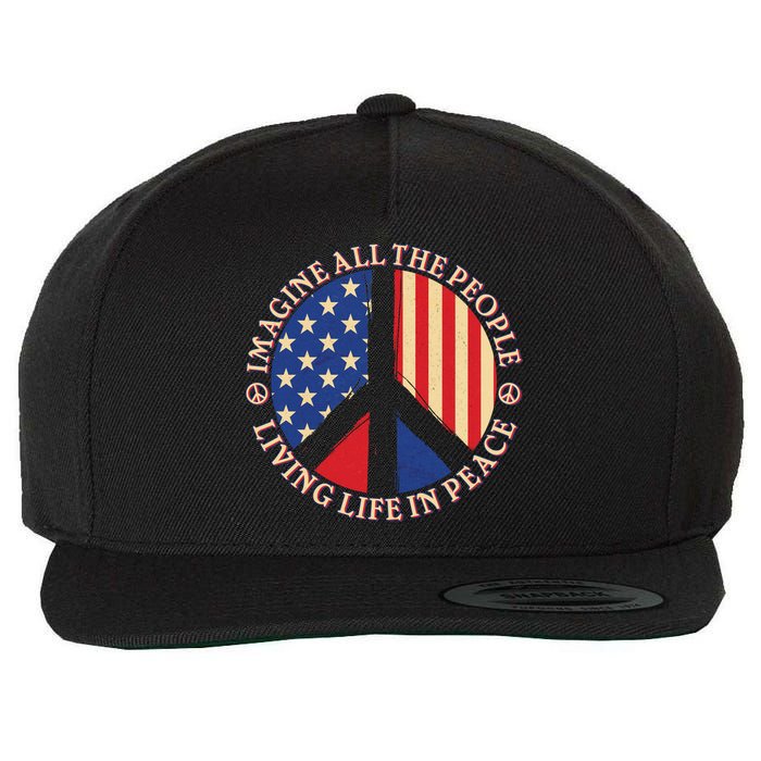 American Peace: People Living life In Peace Wool Snapback Cap