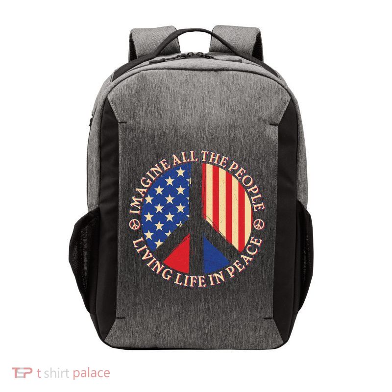 American Peace: People Living life In Peace Vector Backpack