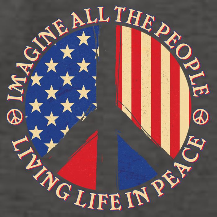 American Peace: People Living life In Peace Vector Backpack
