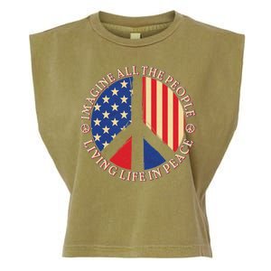 American Peace: People Living life In Peace Garment-Dyed Women's Muscle Tee