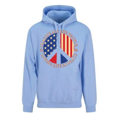 American Peace: People Living life In Peace Unisex Surf Hoodie