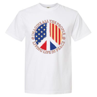 American Peace: People Living life In Peace Garment-Dyed Heavyweight T-Shirt