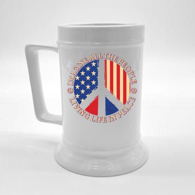 American Peace: People Living life In Peace Beer Stein