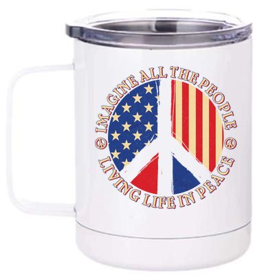 American Peace: People Living life In Peace 12 oz Stainless Steel Tumbler Cup