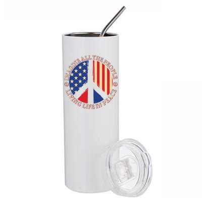 American Peace: People Living life In Peace Stainless Steel Tumbler