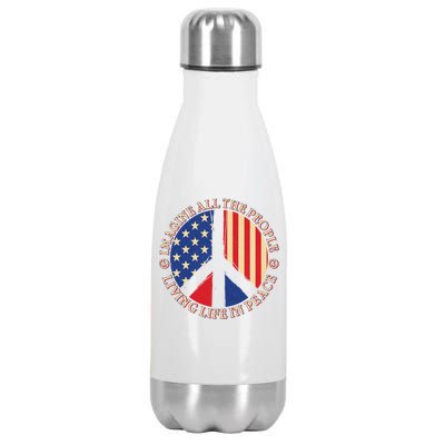 American Peace: People Living life In Peace Stainless Steel Insulated Water Bottle