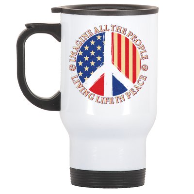 American Peace: People Living life In Peace Stainless Steel Travel Mug