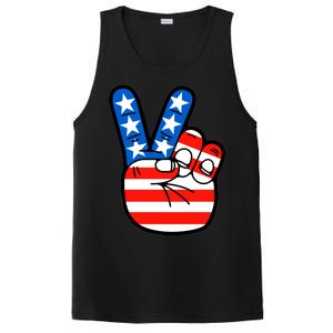 American Peace Sign Flag PosiCharge Competitor Tank