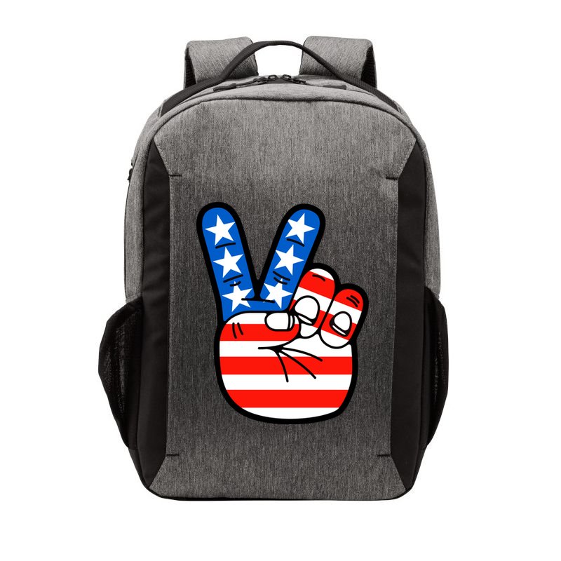 American Peace Sign Flag Vector Backpack