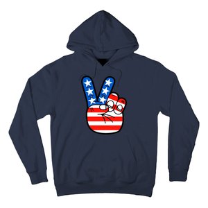 American Peace Sign Flag Hoodie