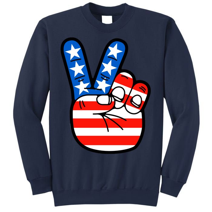 American Peace Sign Flag Sweatshirt