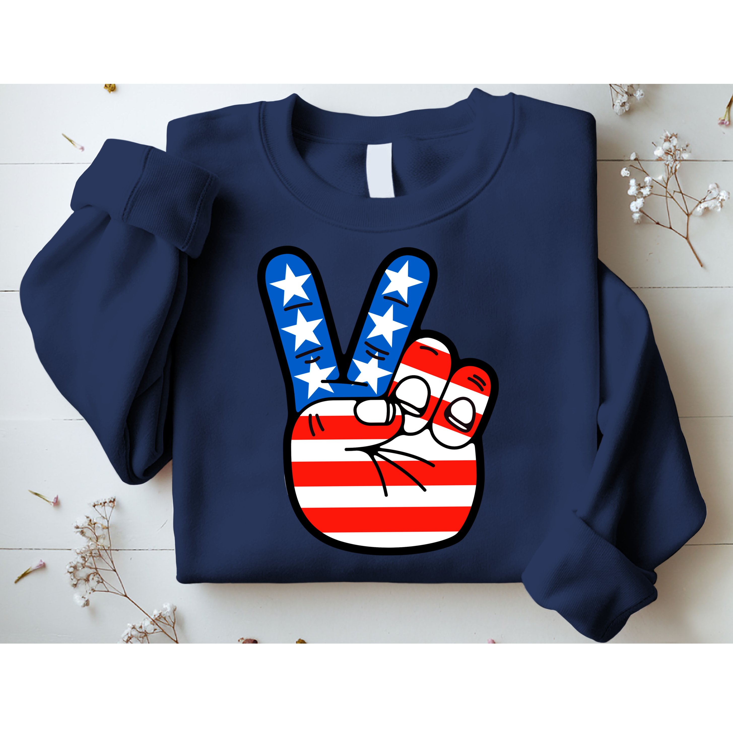 American Peace Sign Flag Sweatshirt