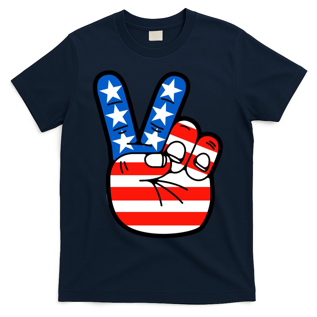 American Peace Sign Flag T-Shirt