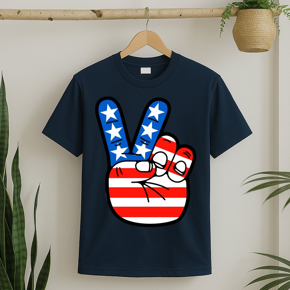 American Peace Sign Flag T-Shirt