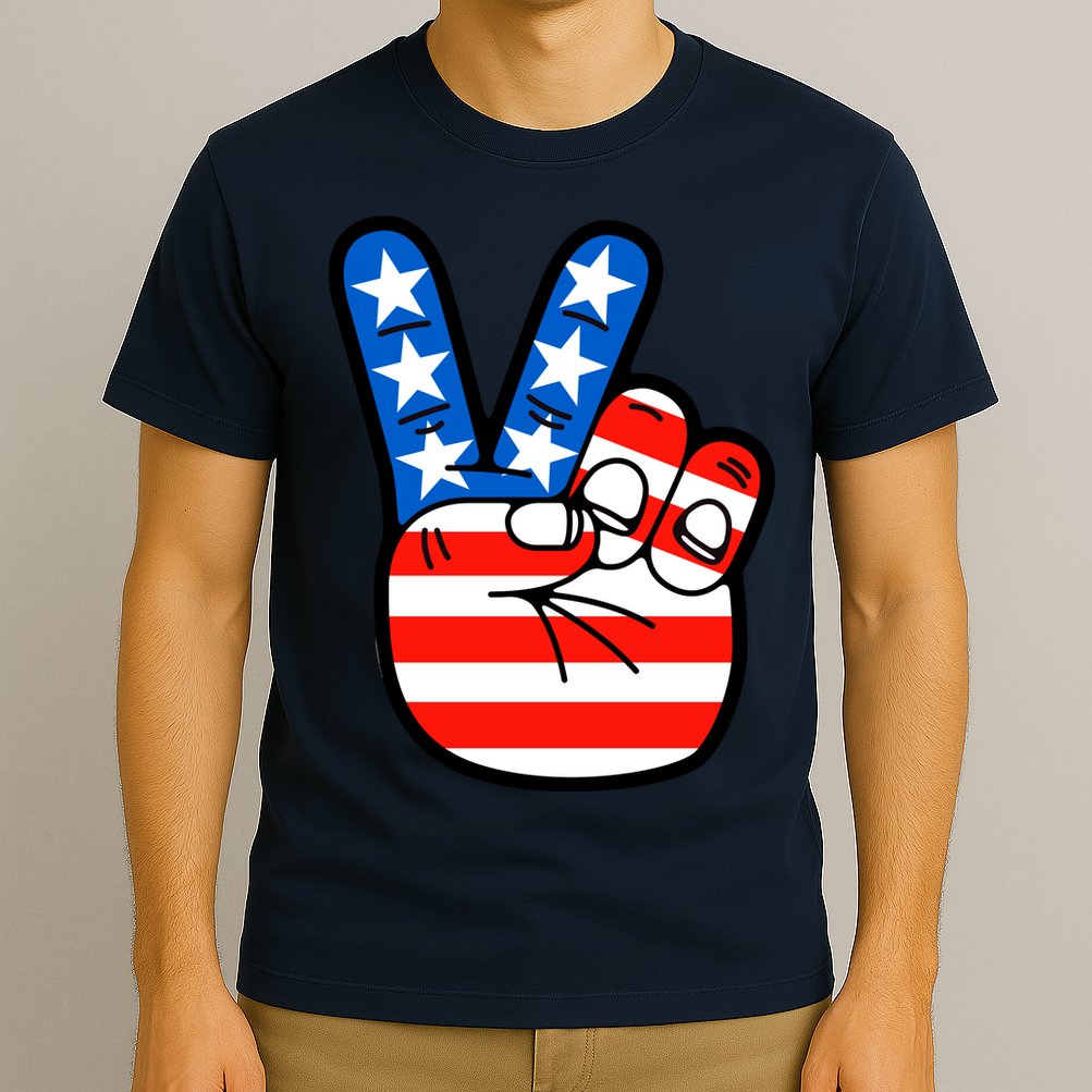 American Peace Sign Flag T-Shirt