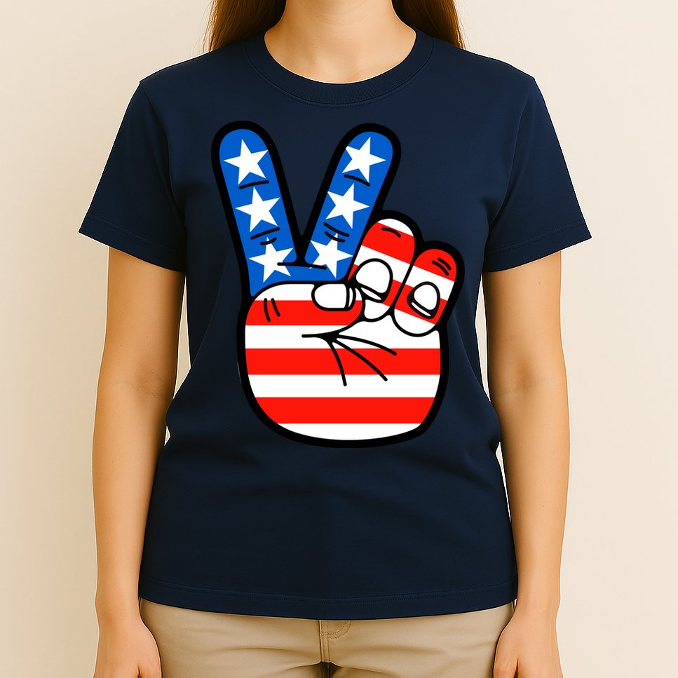 American Peace Sign Flag T-Shirt