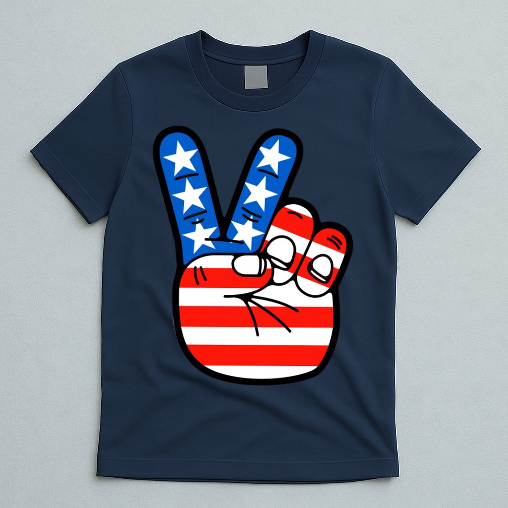 American Peace Sign Flag T-Shirt
