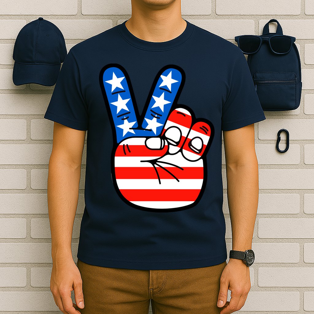 American Peace Sign Flag T-Shirt