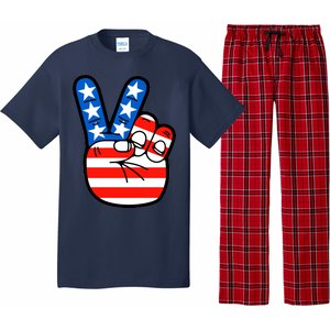 American Peace Sign Flag Pajama Set