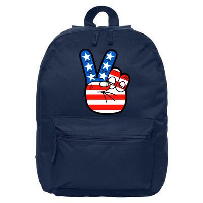 American Peace Sign Flag 16 in Basic Backpack