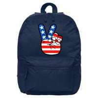 American Peace Sign Flag 16 in Basic Backpack