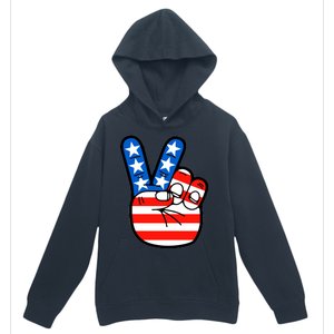 American Peace Sign Flag Urban Pullover Hoodie