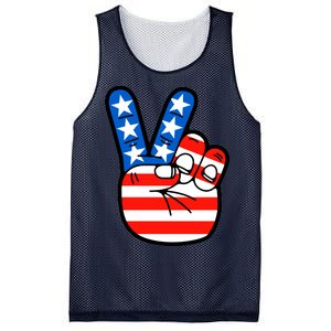 American Peace Sign Flag Mesh Reversible Basketball Jersey Tank