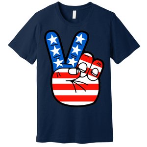 American Peace Sign Flag Premium T-Shirt