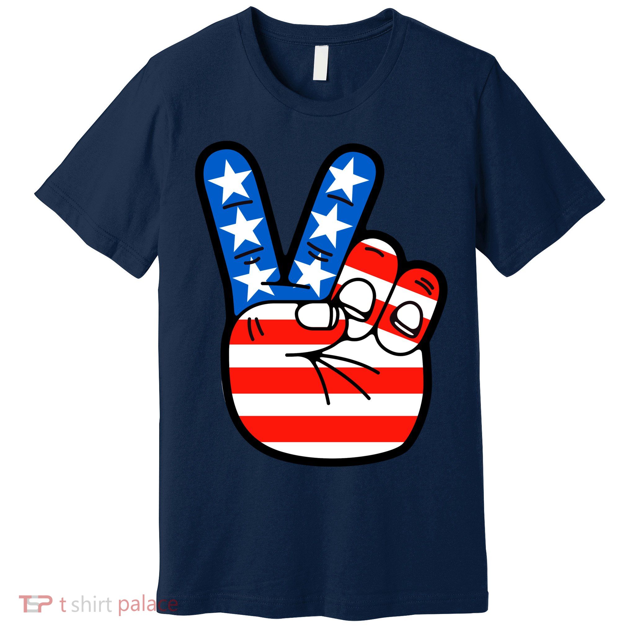 American Peace Sign Flag Premium T-Shirt