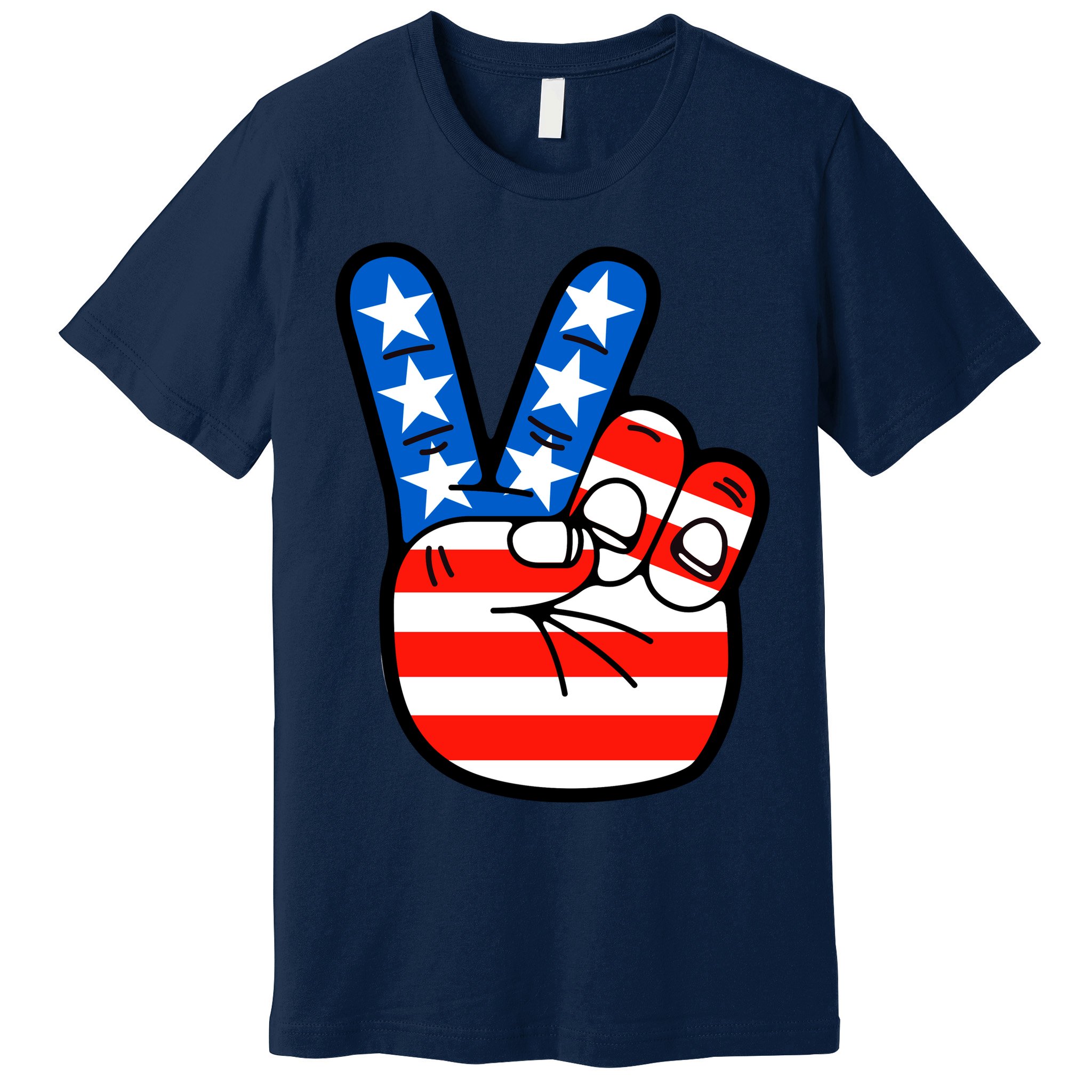 American Peace Sign Flag Premium T-Shirt