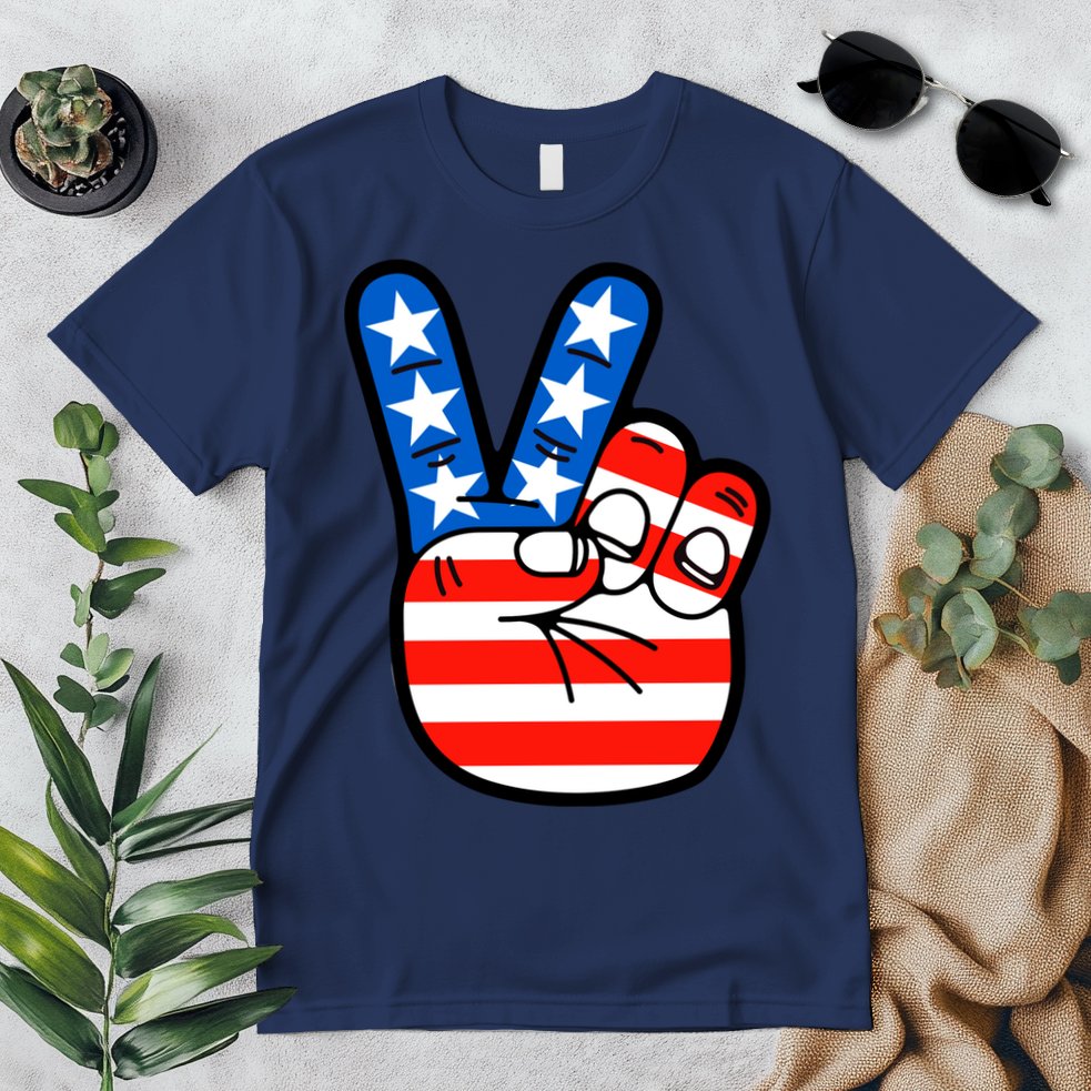 American Peace Sign Flag Premium T-Shirt