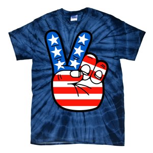 American Peace Sign Flag Tie-Dye T-Shirt