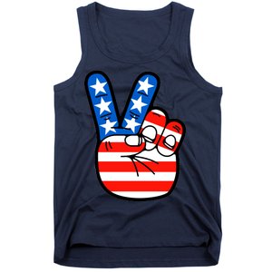 American Peace Sign Flag Tank Top