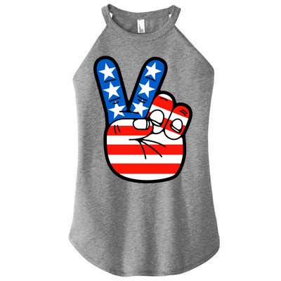 American Peace Sign Flag Women’s Perfect Tri Rocker Tank