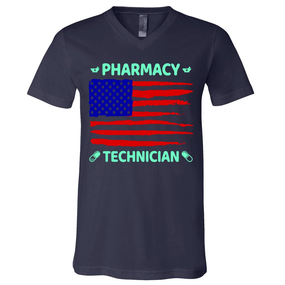 American Pharmacy Technician V-Neck T-Shirt