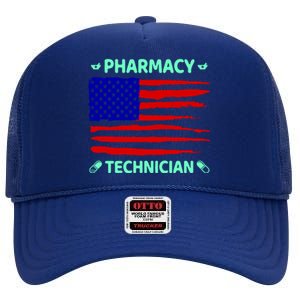 American Pharmacy Technician High Crown Mesh Back Trucker Hat