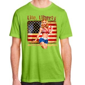 American Pinup Girl - Life Liberty And The Pursuit Of Happiness Adult ChromaSoft Performance T-Shirt