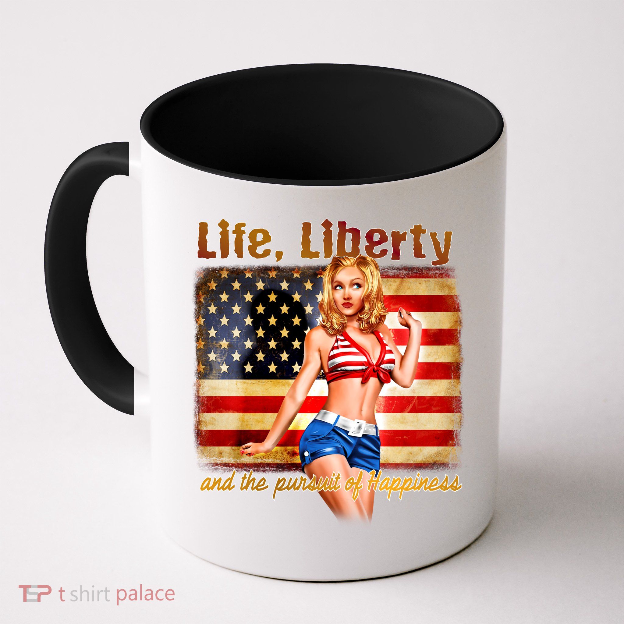 American Pinup Girl - Life Liberty And The Pursuit Of Happiness Mug