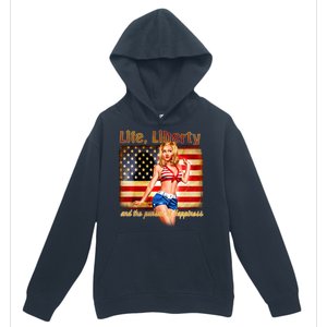 American Pinup Girl - Life Liberty And The Pursuit Of Happiness Urban Pullover Hoodie