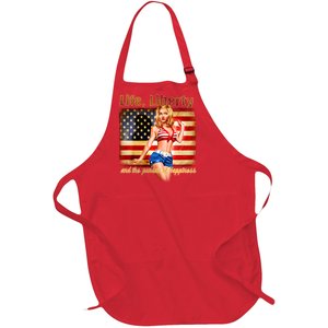 American Pinup Girl - Life Liberty And The Pursuit Of Happiness Full-Length Apron With Pockets