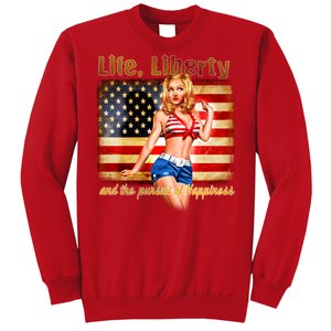 American Pinup Girl - Life Liberty And The Pursuit Of Happiness Sweatshirt