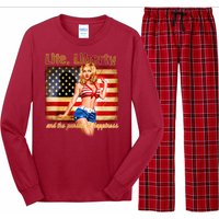 American Pinup Girl - Life Liberty And The Pursuit Of Happiness Long Sleeve Pajama Set