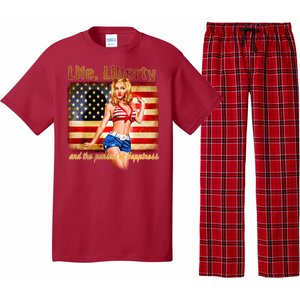 American Pinup Girl - Life Liberty And The Pursuit Of Happiness Pajama Set