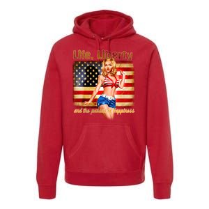 American Pinup Girl - Life Liberty And The Pursuit Of Happiness Premium Hoodie