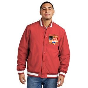 American Pinup Girl - Life Liberty And The Pursuit Of Happiness Insulated Varsity Jacket