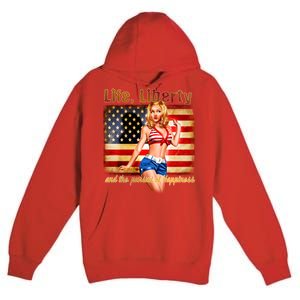 American Pinup Girl - Life Liberty And The Pursuit Of Happiness Premium Pullover Hoodie