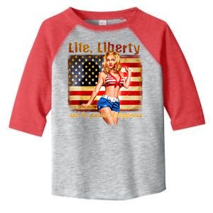 American Pinup Girl - Life Liberty And The Pursuit Of Happiness Toddler Fine Jersey T-Shirt