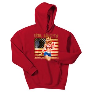 American Pinup Girl - Life Liberty And The Pursuit Of Happiness Kids Hoodie