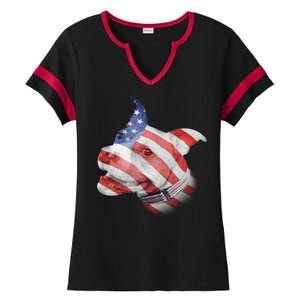 American Pitbull Ladies Halftime Notch Neck Tee